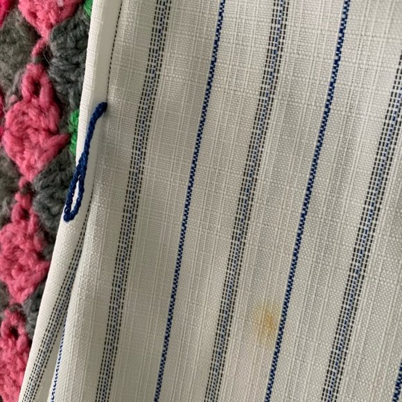 Vintage 80s Manhattan Plaza Bold Pinstripe Puff Sleeve Blazer Top USA Ma… - Picture 12 of 16